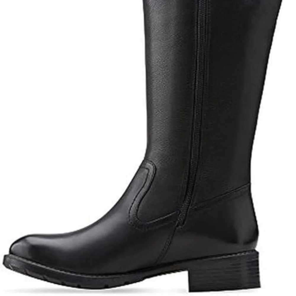 Clarks Swansea Bridge Tall Riding Boot Black size 6
